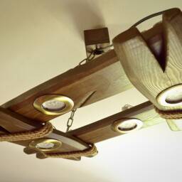 Wooden Chandelier Is Made Of Natural Wood, Ceiling Light, Fixtures, Lamp, Lighting Fixture, Rustic Lamp - thumbnail 4