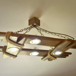 Wooden Chandelier Is Made Of Natural Wood, Ceiling Light, Fixtures, Lamp, Lighting Fixture, Rustic Lamp - thumbnail 2