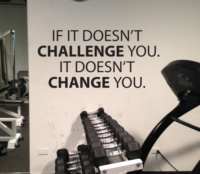Inspirational Wall Sticker, Classroom Decal, Gym If It Doesn't Challenge You. Change - image 1