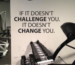 Inspirational Wall Sticker, Classroom Decal, Gym If It Doesn't Challenge You. Change - thumbnail 1