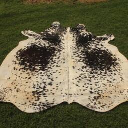 Medium Cowhide Rug Black & White Cow Skin Hide Area 5 X - thumbnail 2