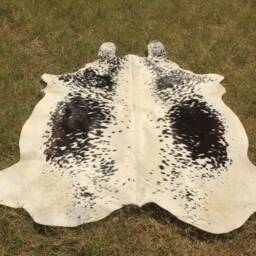 Medium Cowhide Rug Black & White Cow Skin Hide Area 5 X - thumbnail 3