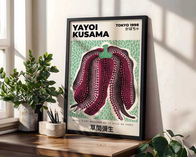 Yayoi Kusama Pumpkin Art Print - Modern Japanese Pop Poster - image 1