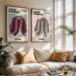 Yayoi Kusama Pumpkin Art Print - Modern Japanese Pop Poster - thumbnail 2