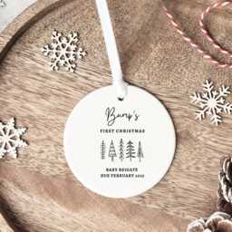 Personalised Bump's First Christmas Tree Decoration - Pregnancy Ornament Bauble Bumps First - thumbnail 3