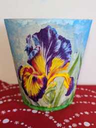 Plant Pot, Ceramic Pot, Flower Pot, Garden Pot, Outdoor & Indoor Pot, Plant Planter, Gift, Decoupage, Pot & Saucer, Garden Decoration, Planter, Pot - thumbnail 1