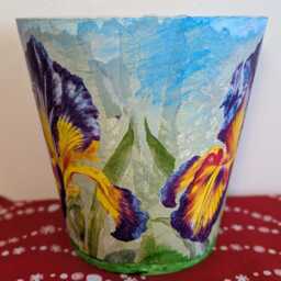 Plant Pot, Ceramic Pot, Flower Pot, Garden Pot, Outdoor & Indoor Pot, Plant Planter, Gift, Decoupage, Pot & Saucer, Garden Decoration, Planter, Pot - thumbnail 3
