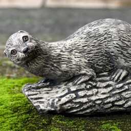 Garden Otter Statue Concrete Animal Sculpture Stone Wildlife Figurine Cement River Decoration Animal Ornament Otter Lover Gift Yard Art - thumbnail 1