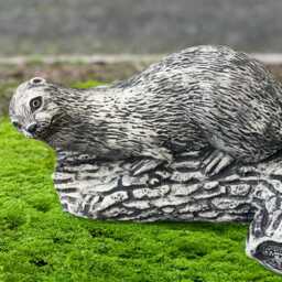 Garden Otter Statue Concrete Animal Sculpture Stone Wildlife Figurine Cement River Decoration Animal Ornament Otter Lover Gift Yard Art - thumbnail 3