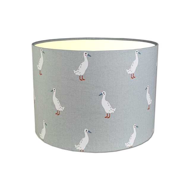 Lampshades in Sophie Allport Runner Duck Grey Fabric Handmade Various Sizes Free Delivery - image 1
