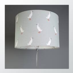 Lampshades in Sophie Allport Runner Duck Grey Fabric Handmade Various Sizes Free Delivery - thumbnail 3