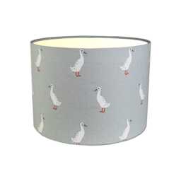 Lampshades in Sophie Allport Runner Duck Grey Fabric Handmade Various Sizes Free Delivery - thumbnail 1