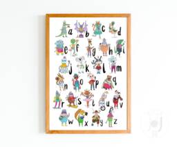 Animal Alphabet A-Z Art Print A4/A3 - Signed By Artist - thumbnail 1