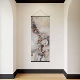 Rose Gold Marble Watercolour Tapestry - Wall Hanging Unique Art - thumbnail 2