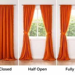 100% Cotton Bronze Tassel Curtain Extra Long Farmhouse Style Curtains - thumbnail 3