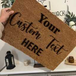 Laser Engraved Personalised Door Mat - Any Wording Create Your Own Funny Home Outdoor- Indoor Gift Present Coir Coconut Fibres - thumbnail 2