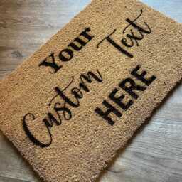 Laser Engraved Personalised Door Mat - Any Wording Create Your Own Funny Home Outdoor- Indoor Gift Present Coir Coconut Fibres - thumbnail 4