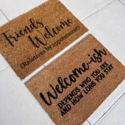 Laser Engraved Personalised Door Mat - Any Wording Create Your Own Funny Home Outdoor- Indoor Gift Present Coir Coconut Fibres - thumbnail 3