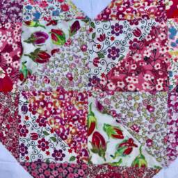 Liberty Fabric English Paper Pieced Heart Cushion - thumbnail 3