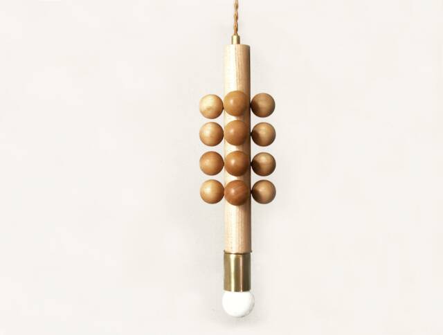Mid Century Modern Maple Wood Pendant Lamp Ceiling Fixture Light Lighting Decor Living Room Lights - image 1