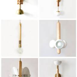 Mid Century Modern Maple Wood Pendant Lamp Ceiling Fixture Light Lighting Decor Living Room Lights - thumbnail 4