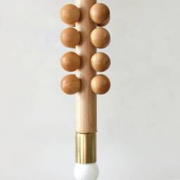 Mid Century Modern Maple Wood Pendant Lamp Ceiling Fixture Light Lighting Decor Living Room Lights - thumbnail 3