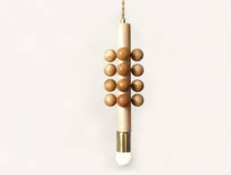 Mid Century Modern Maple Wood Pendant Lamp Ceiling Fixture Light Lighting Decor Living Room Lights