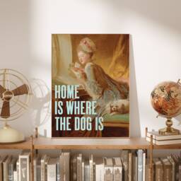 Home Is Where The Dog Is, Printable Quote Print, Lover Gift, Mom, For Pet Lovers, Wall Art, Decor - thumbnail 3
