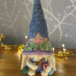 Hand Carved Easter Bunny Painted Spring Decor - thumbnail 3