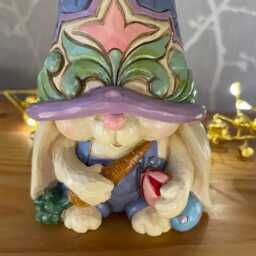 Hand Carved Easter Bunny Painted Spring Decor - thumbnail 2