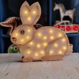 Adorable Bunny Lamp For Children's Bedroom - Cute Nursery Decor & Kids Room Illumination - thumbnail 2
