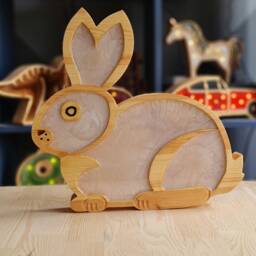 Adorable Bunny Lamp For Children's Bedroom - Cute Nursery Decor & Kids Room Illumination - thumbnail 3