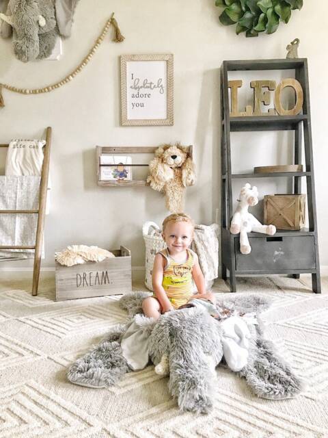 Small Elephant Rug in Faux Fur For Safari Nursery Decor - image 1