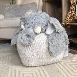 Small Elephant Rug in Faux Fur For Safari Nursery Decor - thumbnail 3