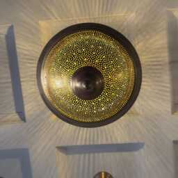 Moroccan Brass Pendant Light, Hanging Ceiling Lamp, Home Decor Lighting - thumbnail 3