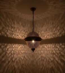 Moroccan Brass Pendant Light, Hanging Ceiling Lamp, Home Decor Lighting - thumbnail 1