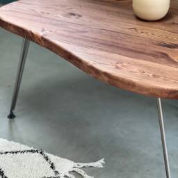 Dee // Oval Bean Pill Shape Coffee Table With Hairpin Legs - thumbnail 3