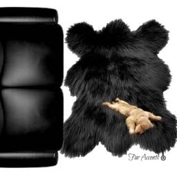 Faux Fur Bear Skin Rug - Rocky Mountain, Pelt Shape, Usa Handmade - thumbnail 3