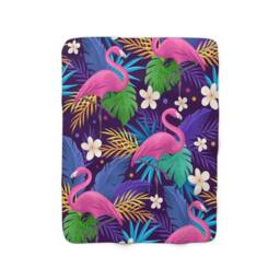 Flamingo Fleece Blanket, Flamingo Blanket, Throw Cozy Adult Blanket - thumbnail 2