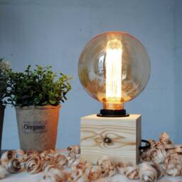 Scandinavian Decor Modern Table Lamp, Rustic Bedside Modern Farmhouse Small Lamp - thumbnail 2