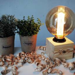 Scandinavian Decor Modern Table Lamp, Rustic Bedside Modern Farmhouse Small Lamp - thumbnail 3