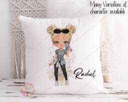 Pillow For Her, Gift Sassy Girl, Fashion Personalised Cushion, Female Birthday, Character Cushion, Custom Girls Gift - thumbnail 1