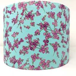 Cherry Blossom Lampshade Japanese Oriental Blue Floral Light - thumbnail 4