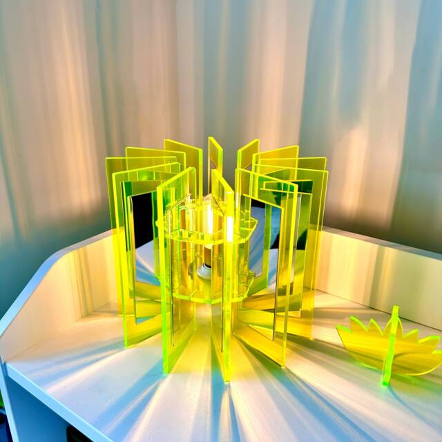 Neon Acrylic Table Lamp Art Deco Modern Home Decor Lighting - image 1