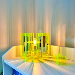 Neon Acrylic Table Lamp Art Deco Modern Home Decor Lighting - thumbnail 2