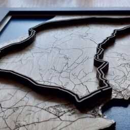 Isle Of Man Mountain Course Wall Art Laser Engraved Wood, Motorcycle Road Race Gift - thumbnail 2