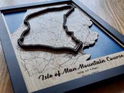Isle Of Man Mountain Course Wall Art Laser Engraved Wood, Motorcycle Road Race Gift - thumbnail 1