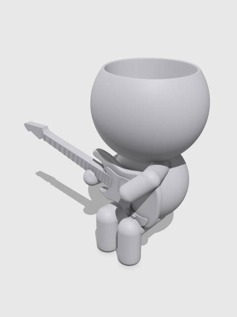 Wee Jimmy Bass Guitar Succulent Plant Pot - Ships From Australia - image 1