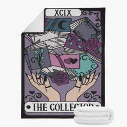 The Collector Tarot Style Bookish Reading Blanket 3 Sizes