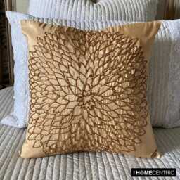 "European Pillowcase Gold Decorative 24""x24""/26""x26" - thumbnail 3